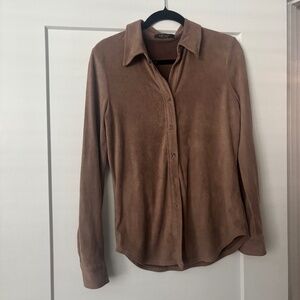 Vintage suede blouse